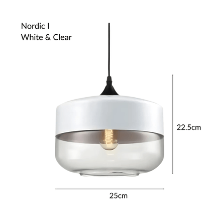 NordicGlow | Stylish Industrial Metal and Glass Pendant Lighting 12
