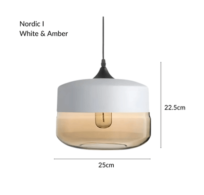 NordicGlow | Stylish Industrial Metal and Glass Pendant Lighting 13