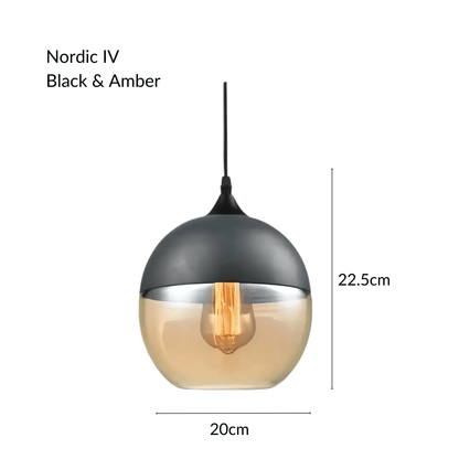 NordicGlow | Stylish Industrial Metal and Glass Pendant Lighting 14