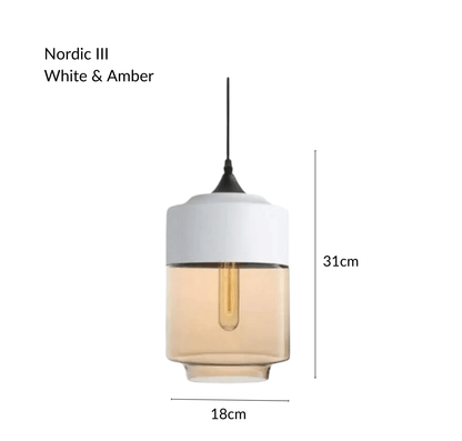 NordicGlow | Stylish Industrial Metal and Glass Pendant Lighting 18