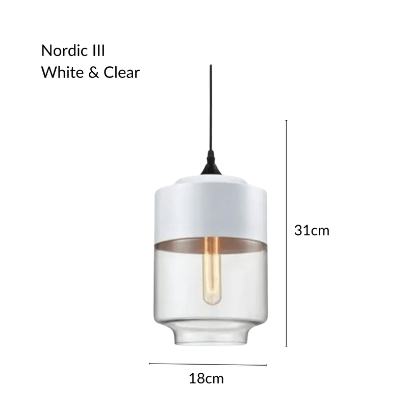 NordicGlow | Stylish Industrial Metal and Glass Pendant Lighting 19