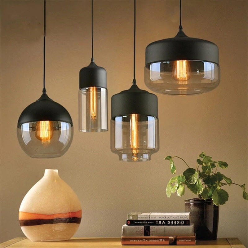 NordicGlow | Stylish Industrial Metal and Glass Pendant Lighting 2