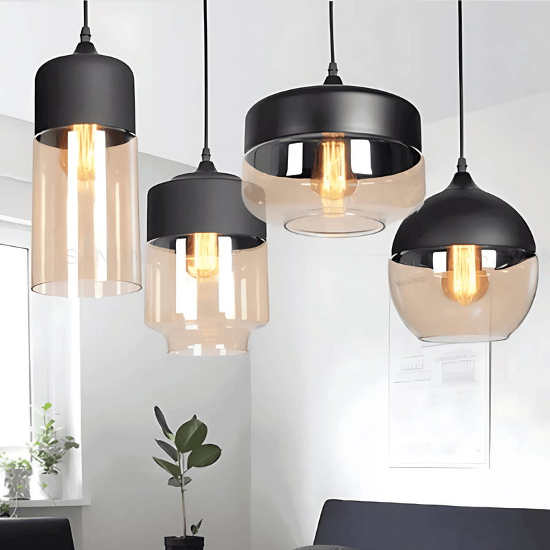 NordicGlow | Stylish Industrial Metal and Glass Pendant Lighting 7