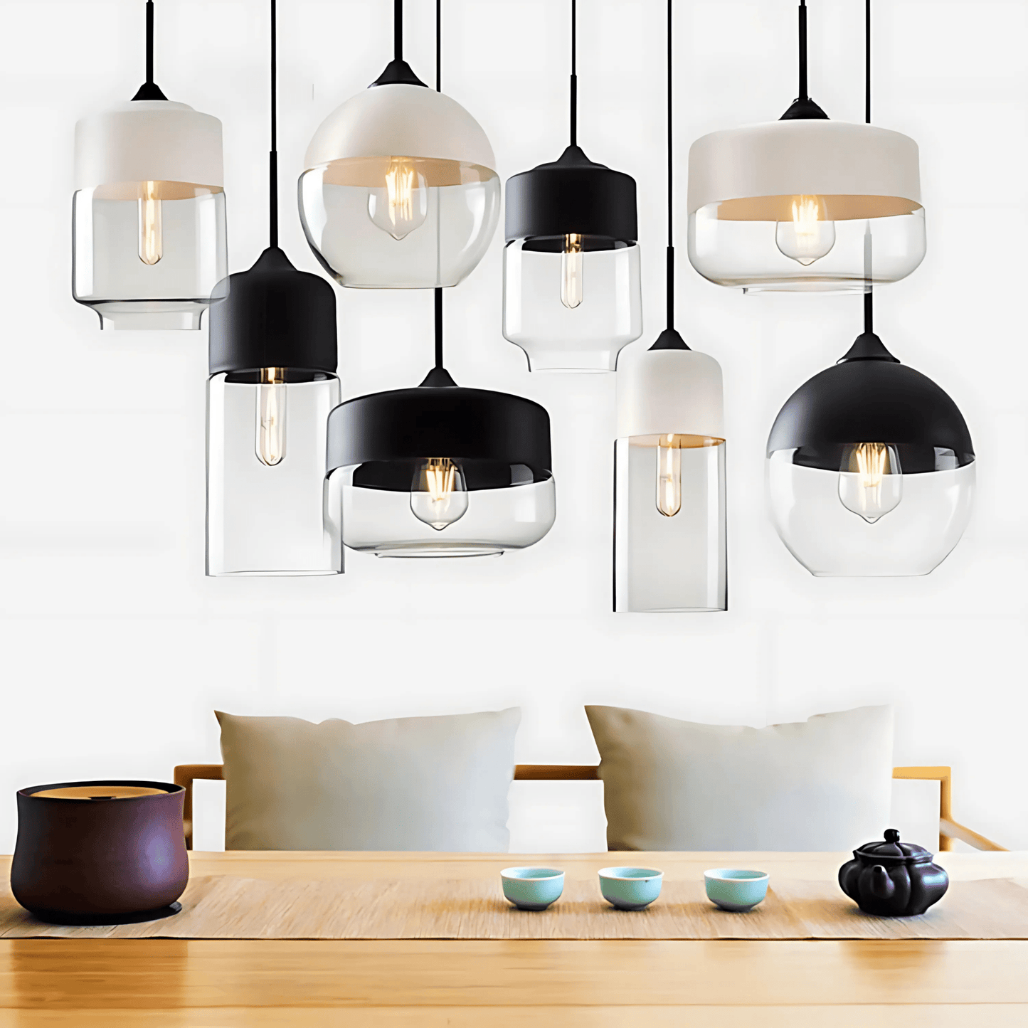 NordicGlow | Stylish Industrial Metal and Glass Pendant Lighting 8