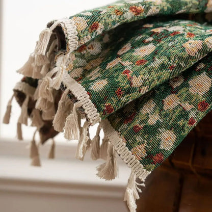 Noveau Ditsy Floral Tassel Curtain | Vintage French, Light-Softening