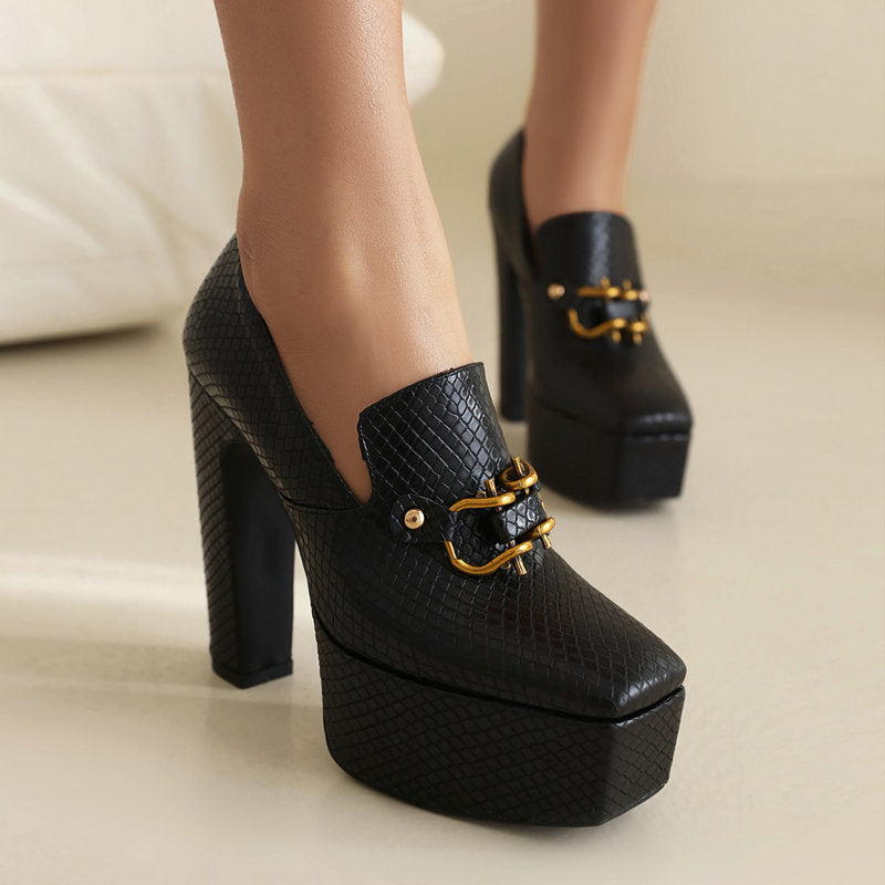Willa Women's Platform Loafers - back view