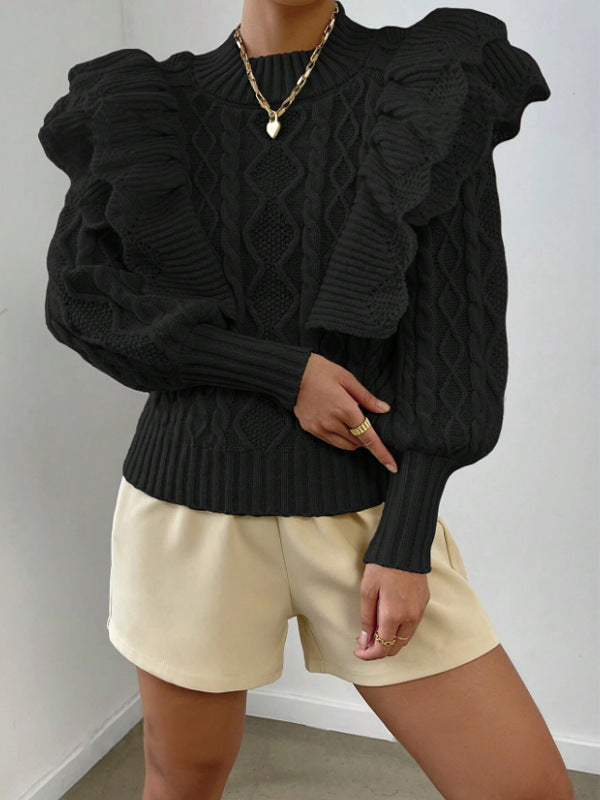Imogen Women's Cable Knit Sweater - back view