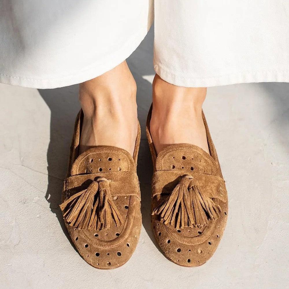 Yara Women's Suede Loafers - front view