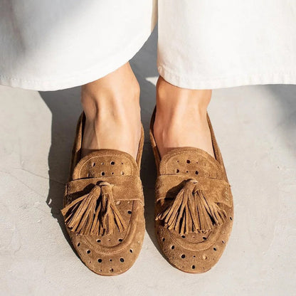 Yara Women's Suede Loafers - front view
