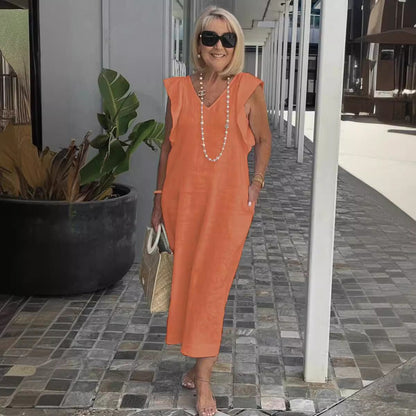Romy Women's Dress - fabric and finish detail