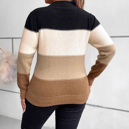 Yvette Women's Striped Sweater - back view