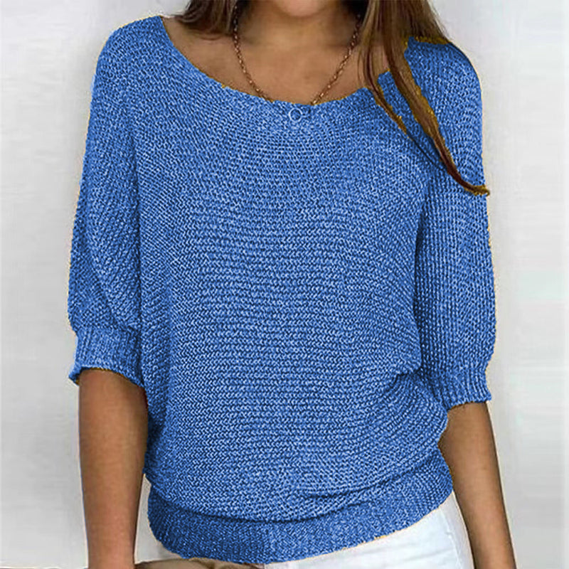 Alba Women's Sweater - fabric and finish detail