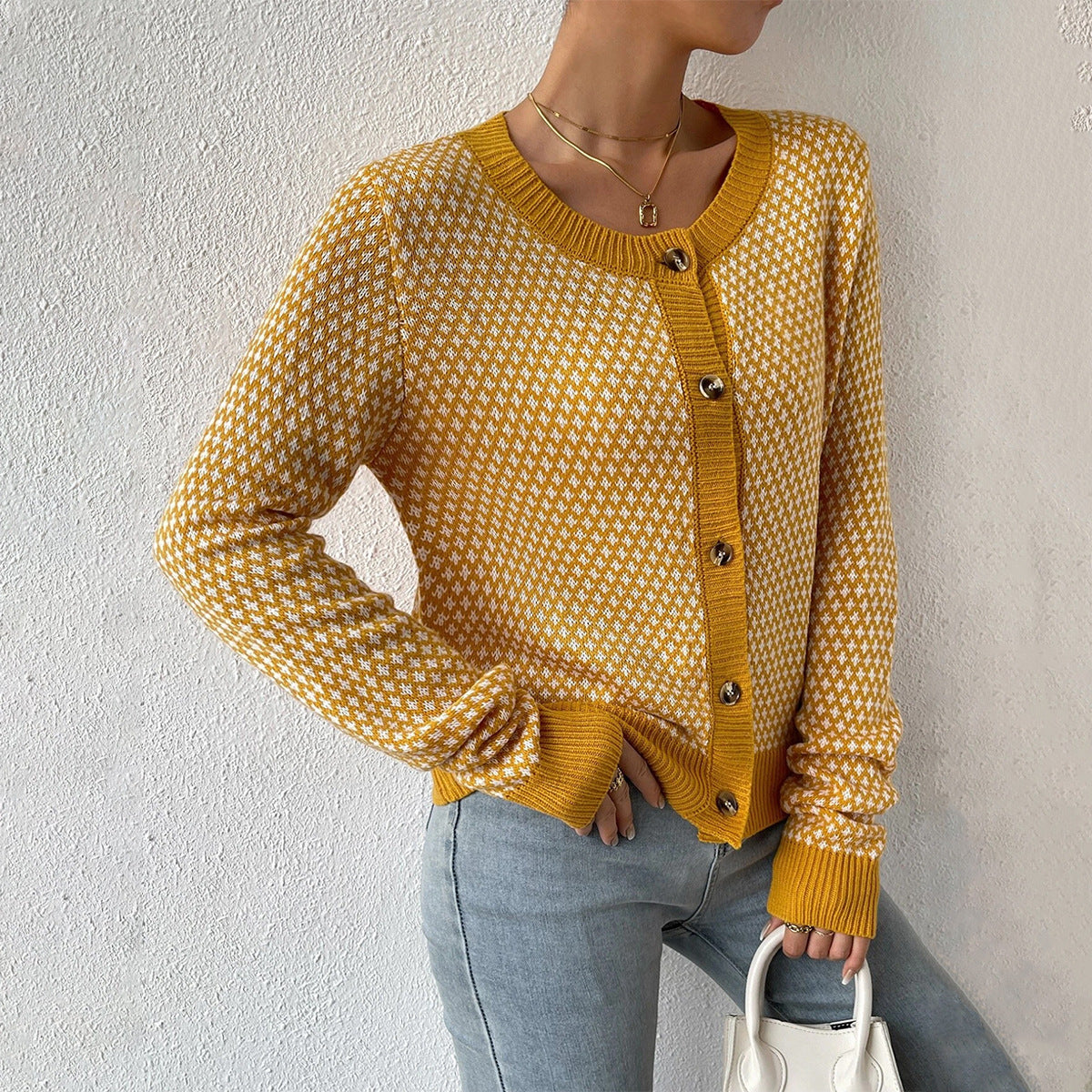 Nora Women's Cardigan - fabric and finish detail