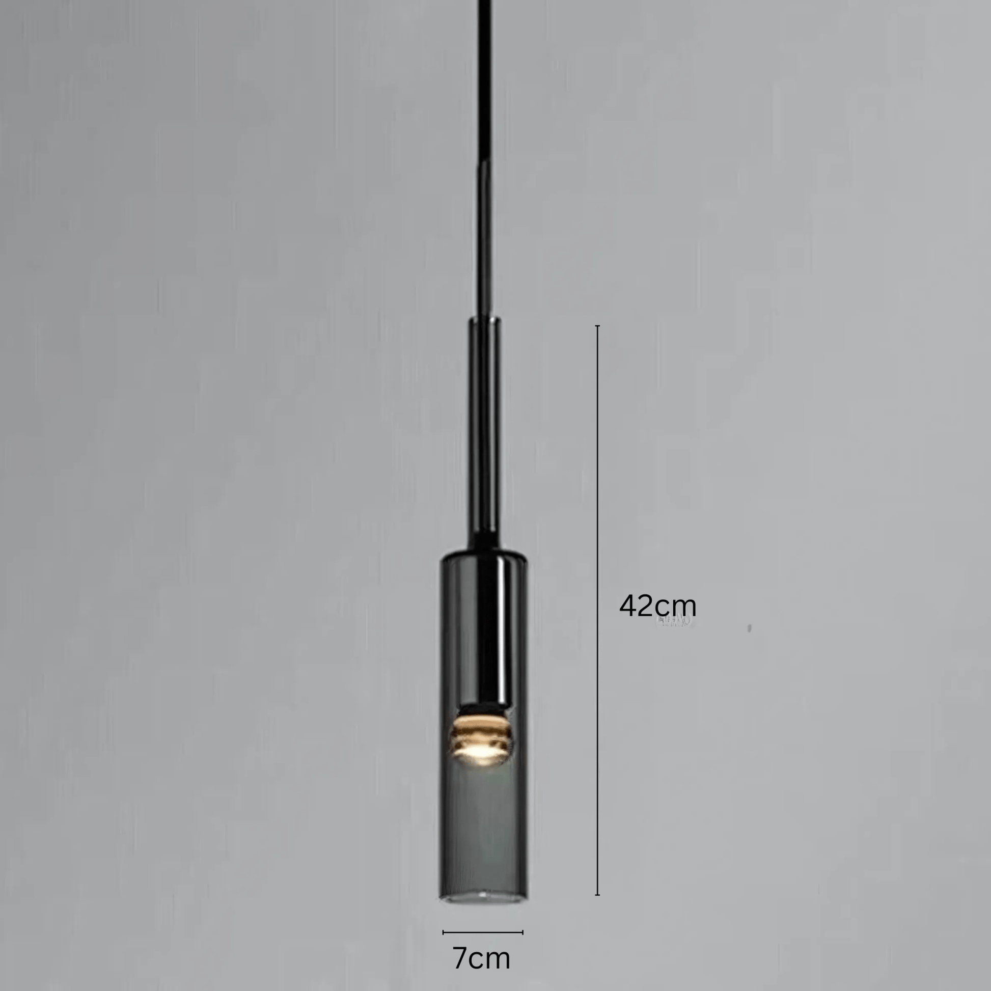 ObsidianGlow | Sleek Black Glass Kitchen Pendant Lighting Fixture 0