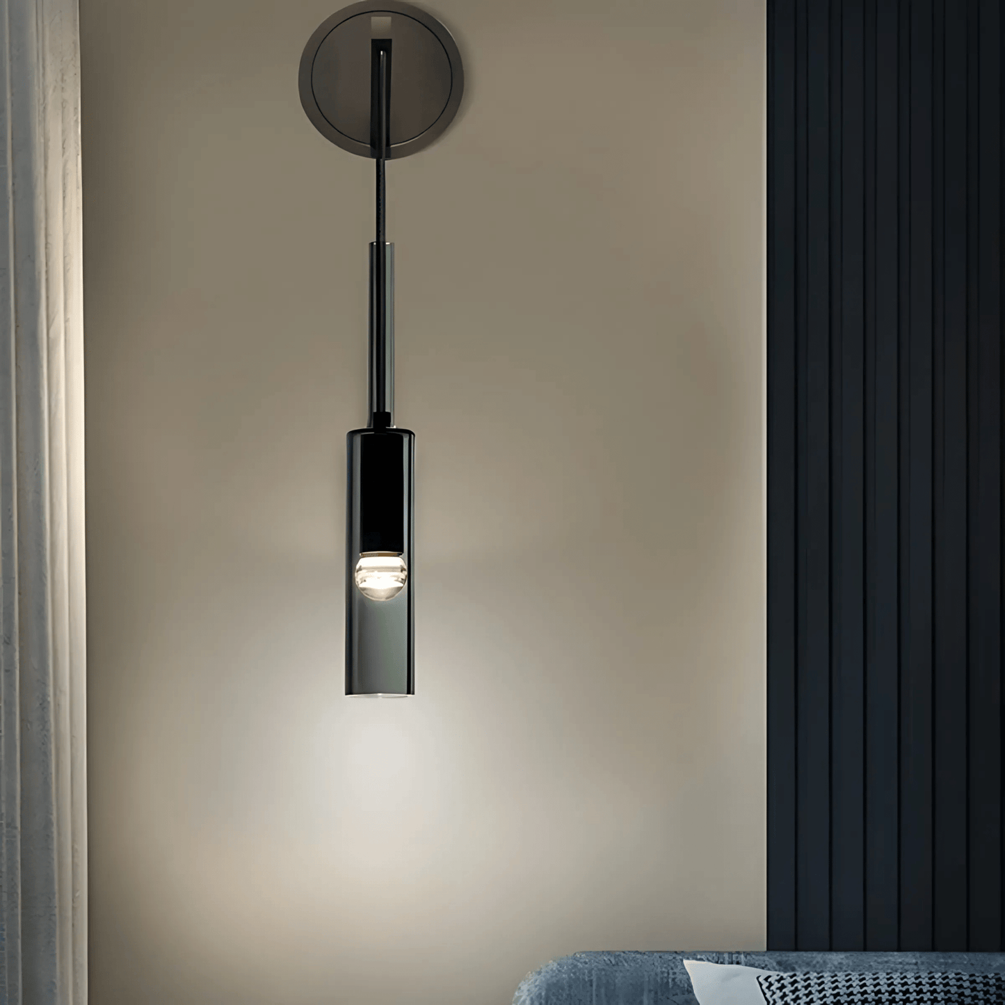ObsidianGlow | Sleek Black Glass Kitchen Pendant Lighting Fixture 6