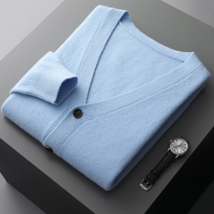 Percy Men's Cardigan - styled view