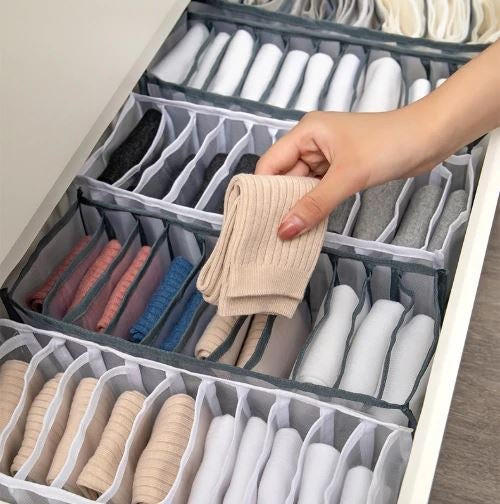 Slate Storage Boxes - fabric and finish detail