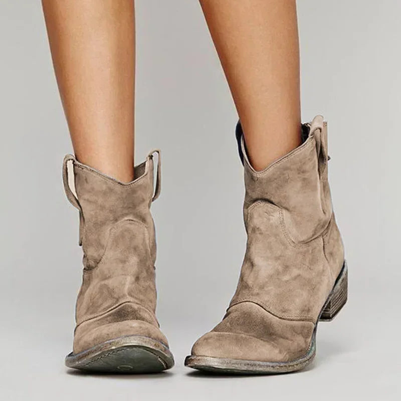 Astrid Women's Ankle Boots | Western, Slip, Cushioned