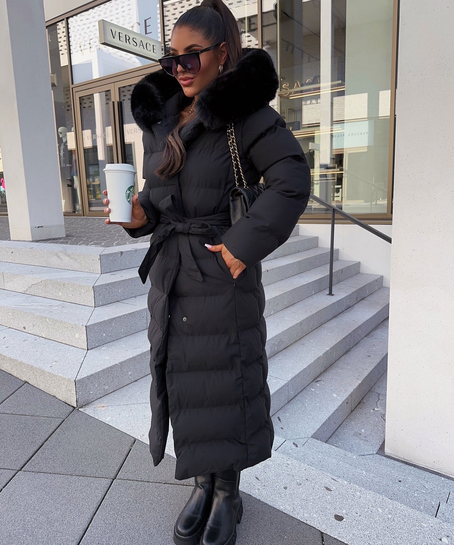 Nadia Women's Puffer Jacket - styled view