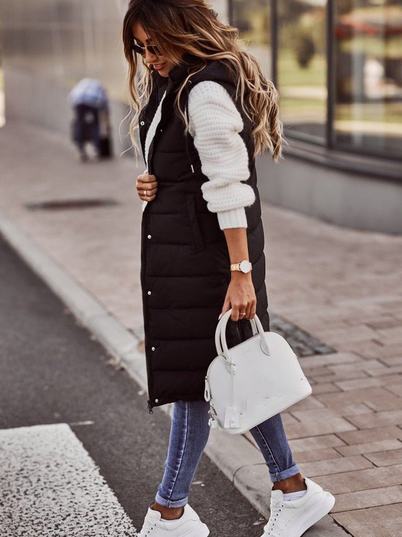 Faye Women's Puffer Jacket - styled view