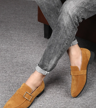 Tristan Men's Block Heel Loafers - front view