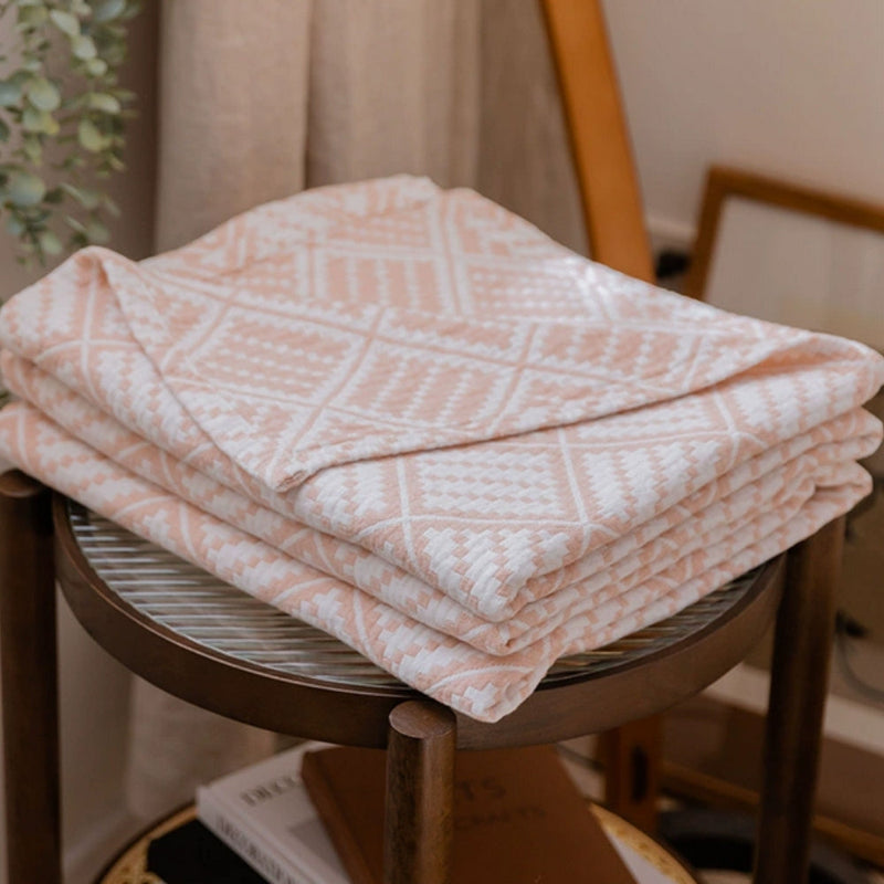 Plaid Pattern Cotton Blanket