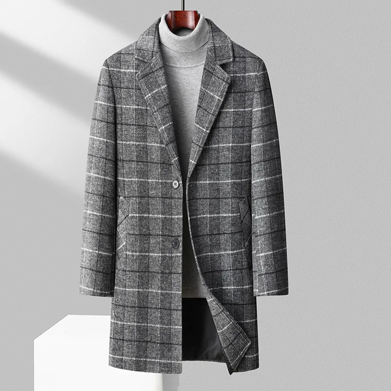 Saskia Women's Plaid Coat - fabric and finish detail