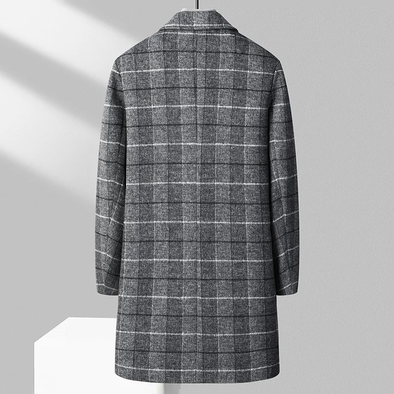 Saskia Women's Plaid Coat - back view