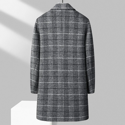 Saskia Women's Plaid Coat - back view