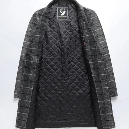 Saskia Women's Plaid Coat - full-length view