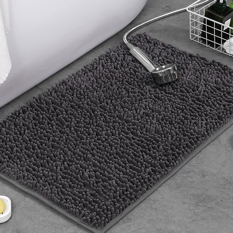 Plush Chenille Bath Mat – Non-Slip Absorbent Bathroom Rug for Comfort and Safety 1