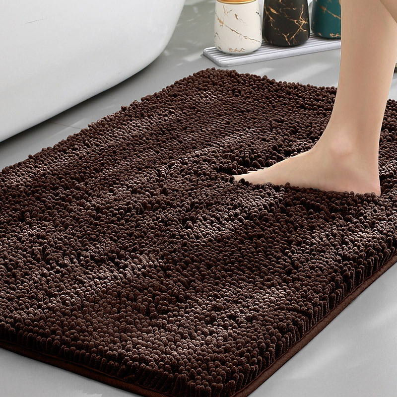 Plush Chenille Bath Mat – Non-Slip Absorbent Bathroom Rug for Comfort and Safety 6