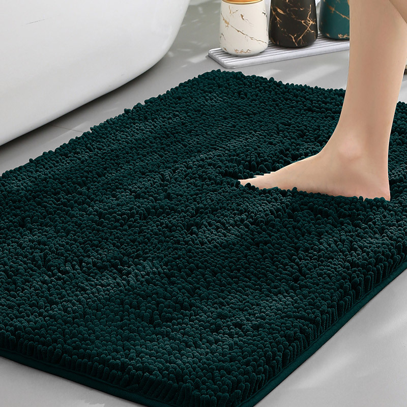 Plush Chenille Bath Mat – Non-Slip Absorbent Bathroom Rug for Comfort and Safety 7
