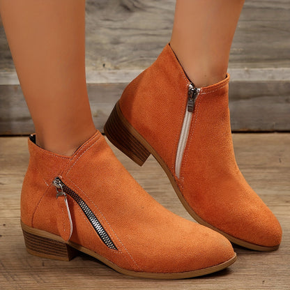 Edith Women's Suede Ankle Boots - flat lay