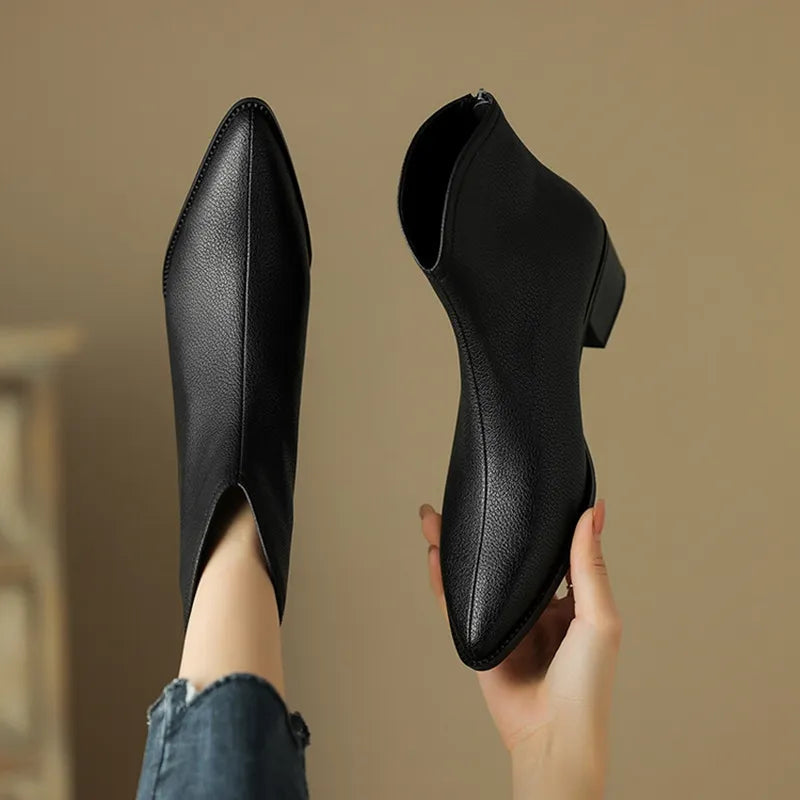Dahlia Women's Block Heel Ankle Boots - full-length view