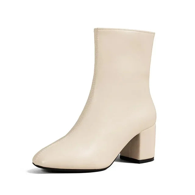 Odette Women's Ankle Boots | Mid Heel, Pointed Toe, Zipper