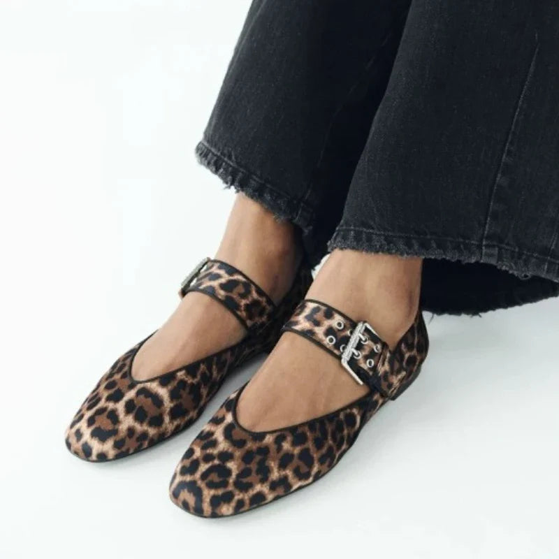 June Women's Leopard Flats | Pointed Toe