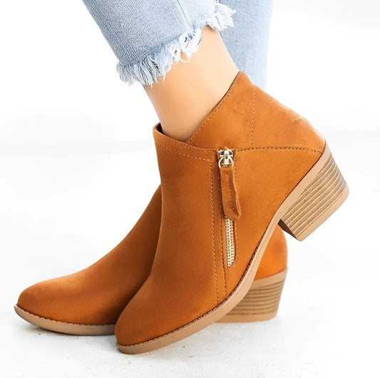 Edith Women's Suede Boots - styled view