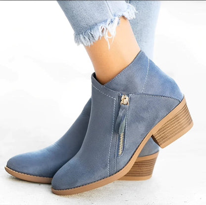 Edith Women's Suede Boots - back view