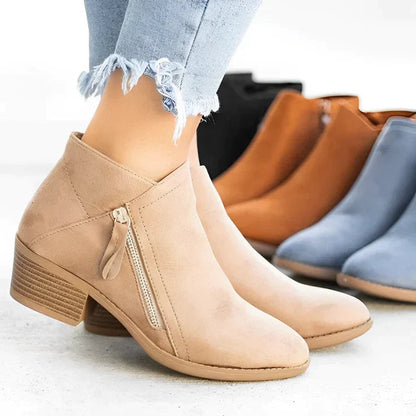 Edith Women's Suede Boots - front view