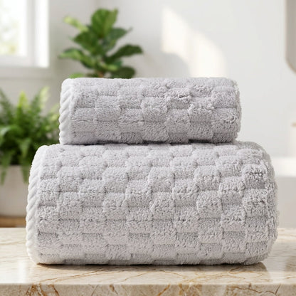 Soft Fleece Towel Set | 2-Piece, Hanging Loop