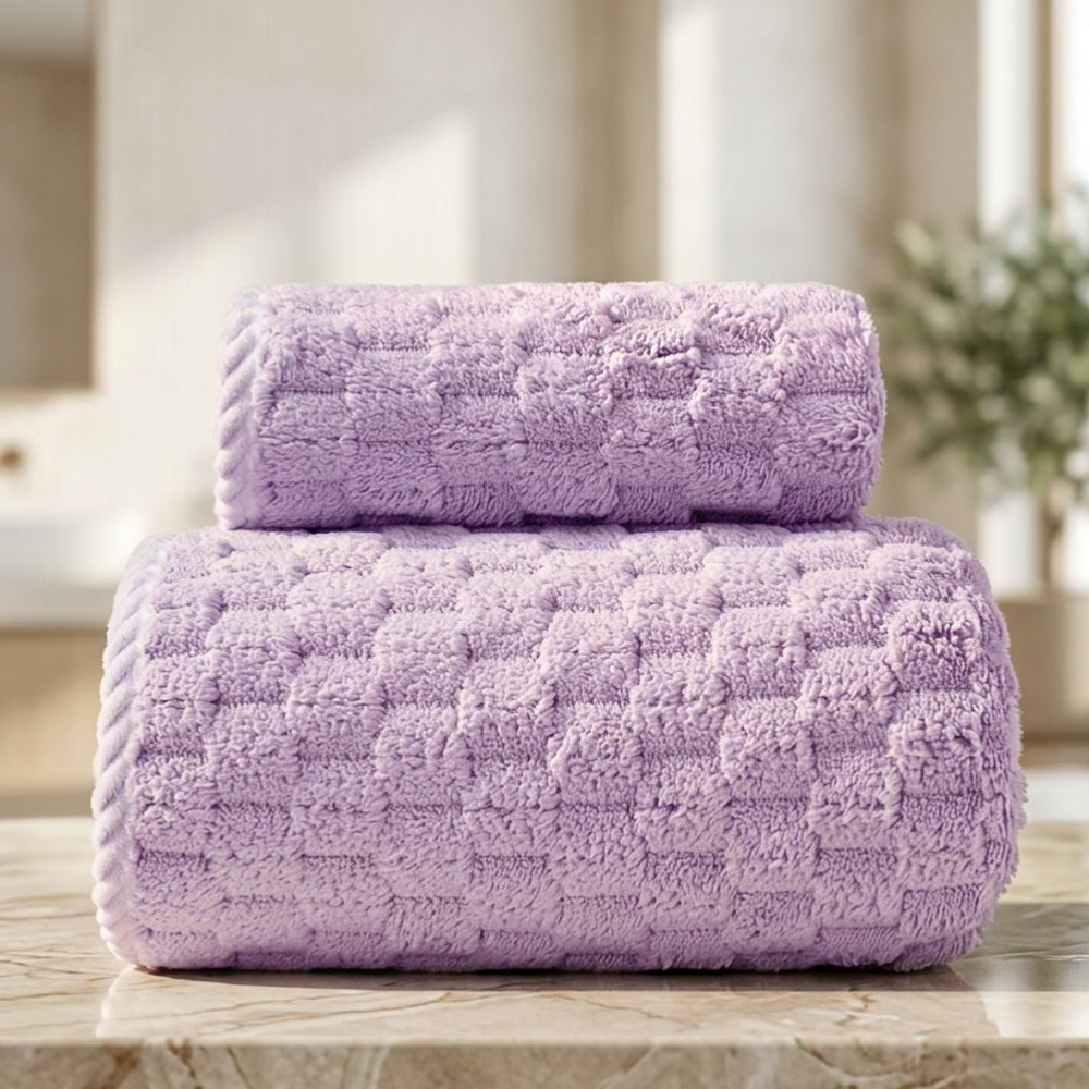 Soft Fleece Towel Set | 2-Piece, Hanging Loop