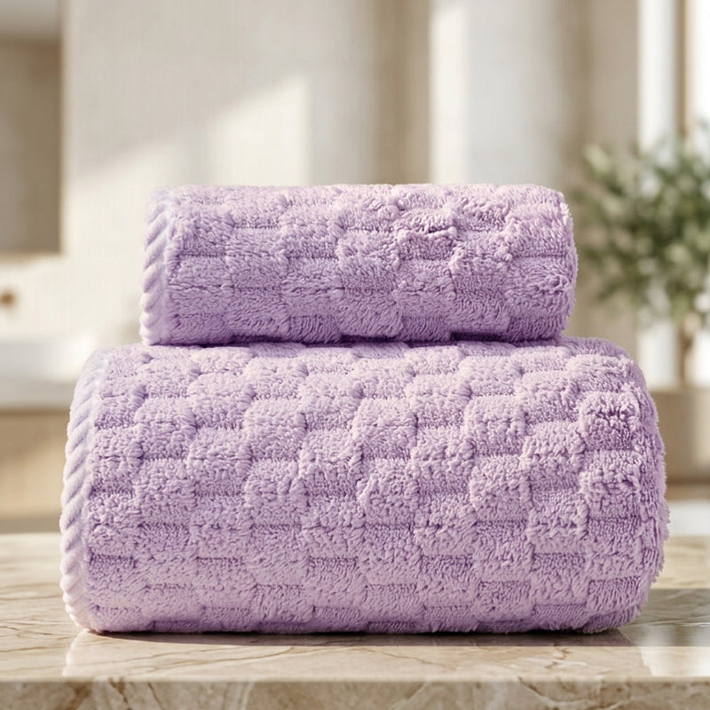 Soft Fleece Towel Set | 2-Piece, Hanging Loop