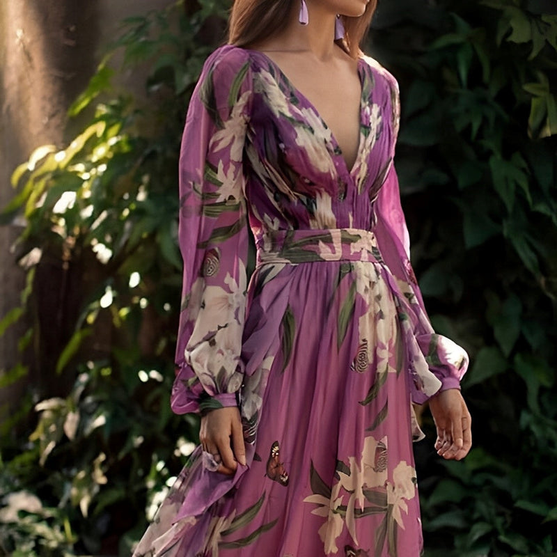 Margot Women's Maxi Dress - fabric and finish detail