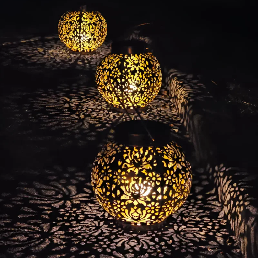 Birch Solar Pendant Light - styled view
