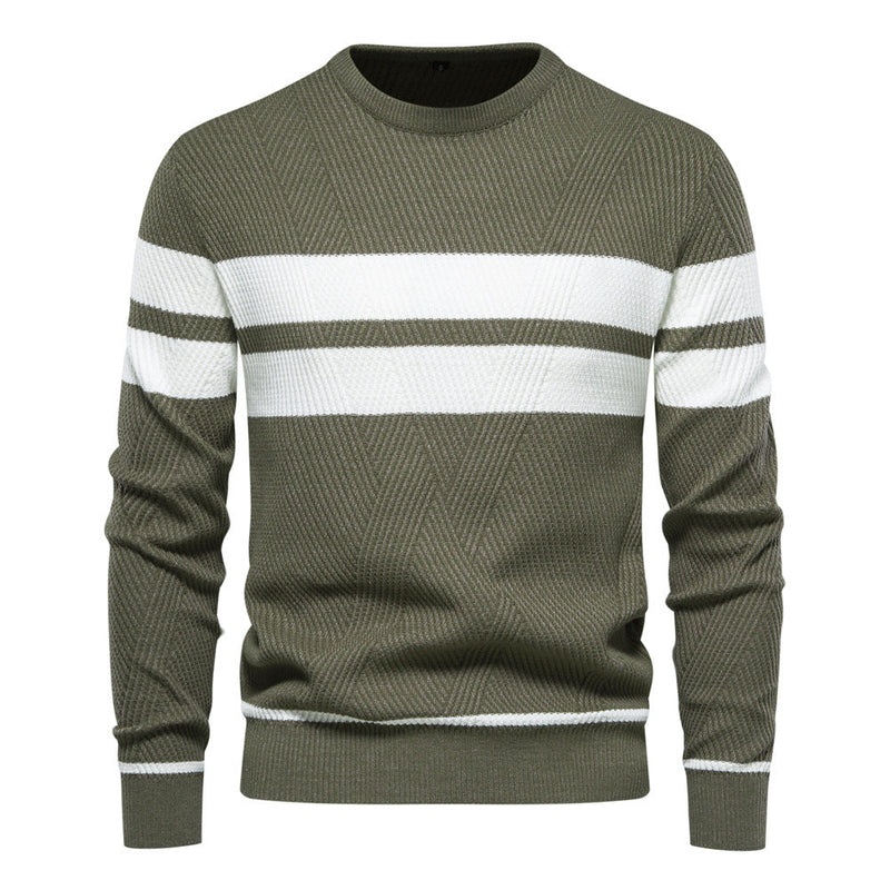Orson Men's Striped Sweater | Crew Neck