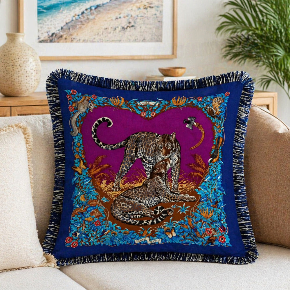 Regal Tiger Artistic Velvet Cushion Cover