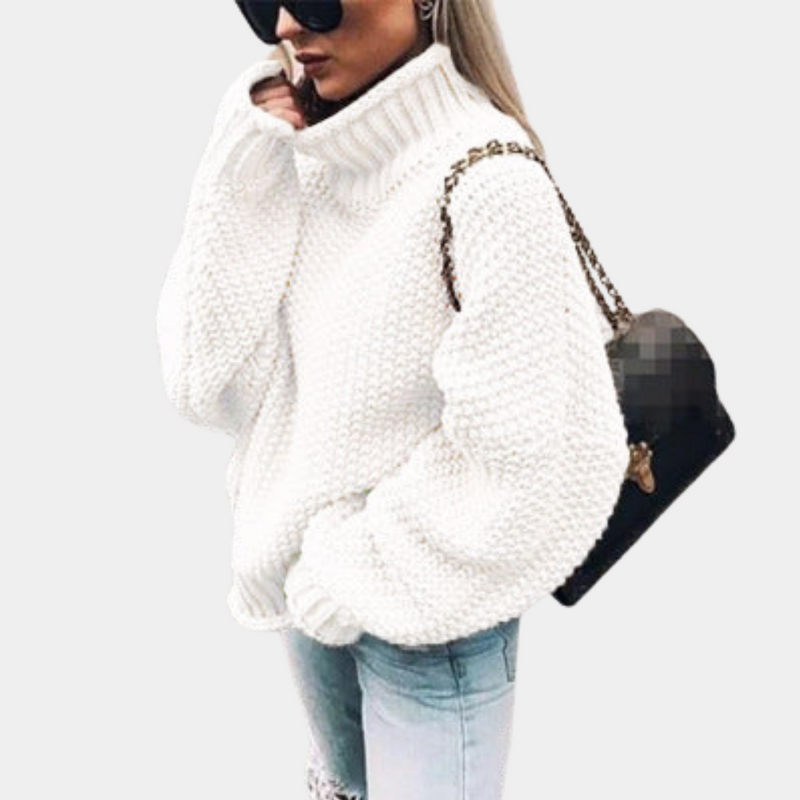 Cosima Women's Oversized Sweater | Knit, Turtleneck