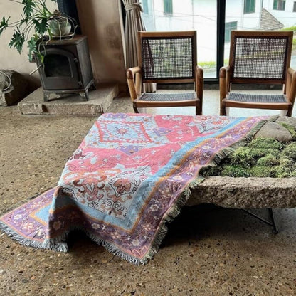 Bohemian Aztec Reversible Tapestry Throw