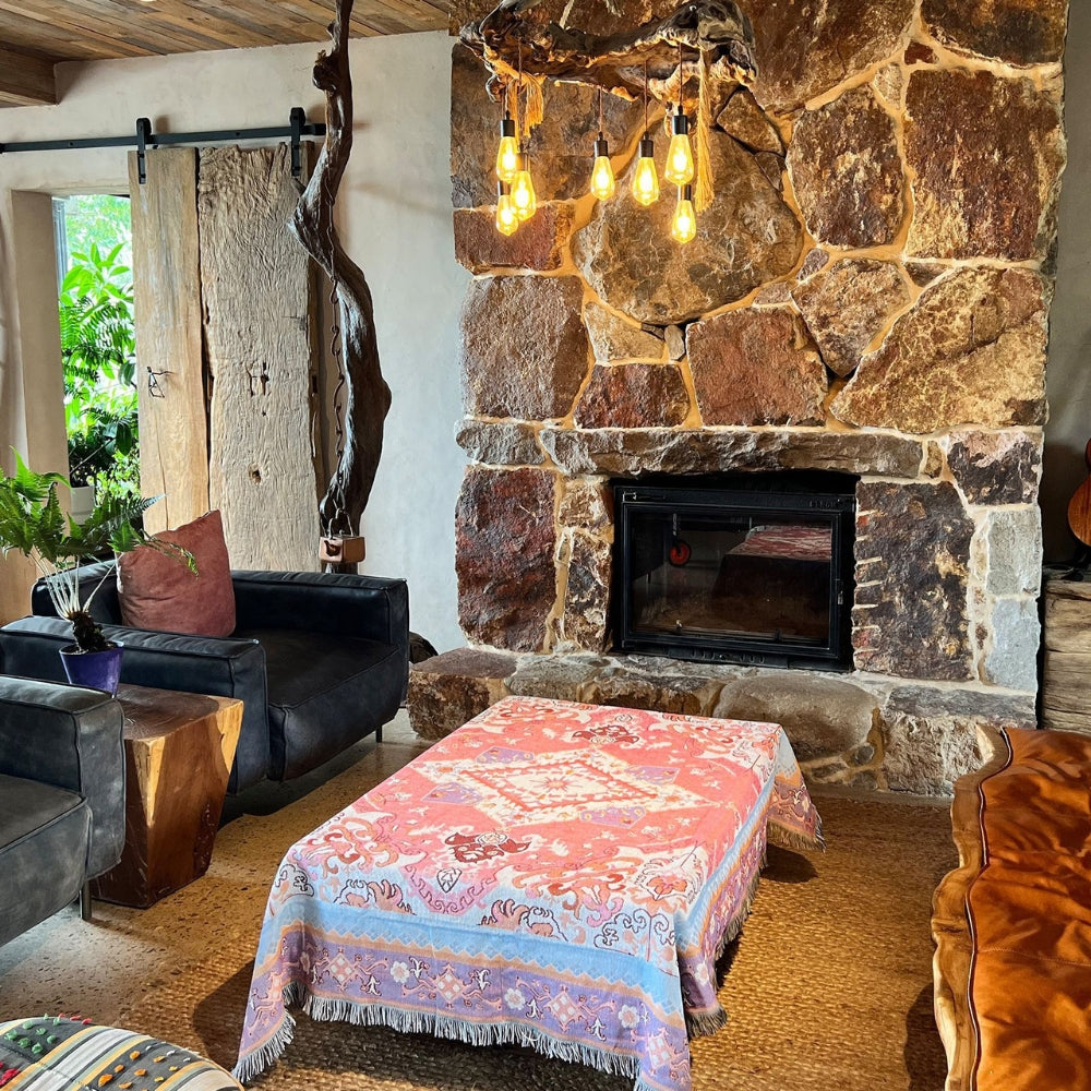 Bohemian Aztec Reversible Tapestry Throw